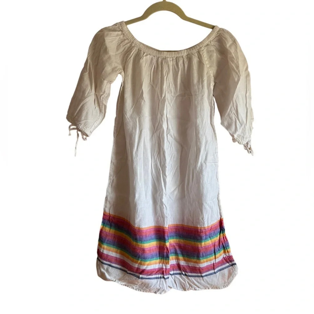 J CREW LINEN OFF SHOULDER DRESS - Picture 2 of 5
